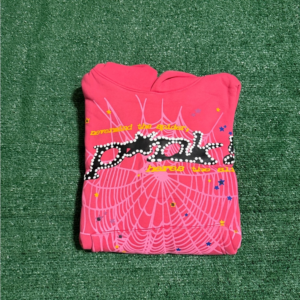Sp5der P*NK Hoodie (Pink) || Size Small || Brand New